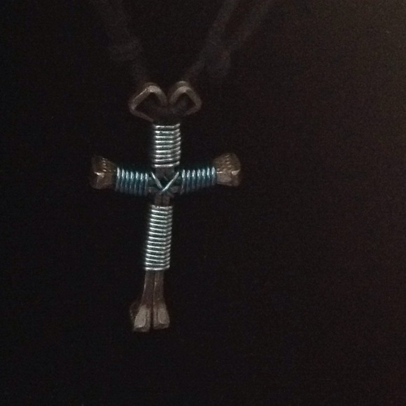 Handmade cross on leather cord BOGO FREE 💥 - Picture 4 of 5